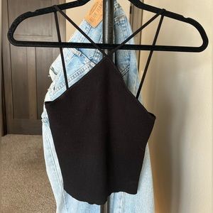 Zara Knit Halter Crop Top
